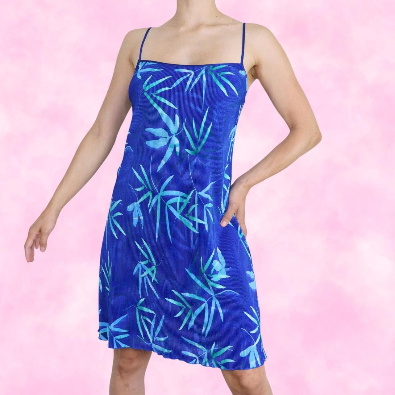 Blue Hawaiian Mini Dress