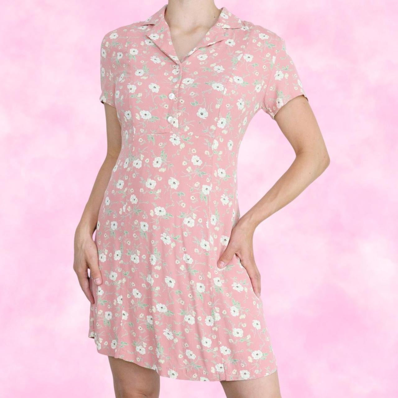 Peachy Floral Babydoll Dress