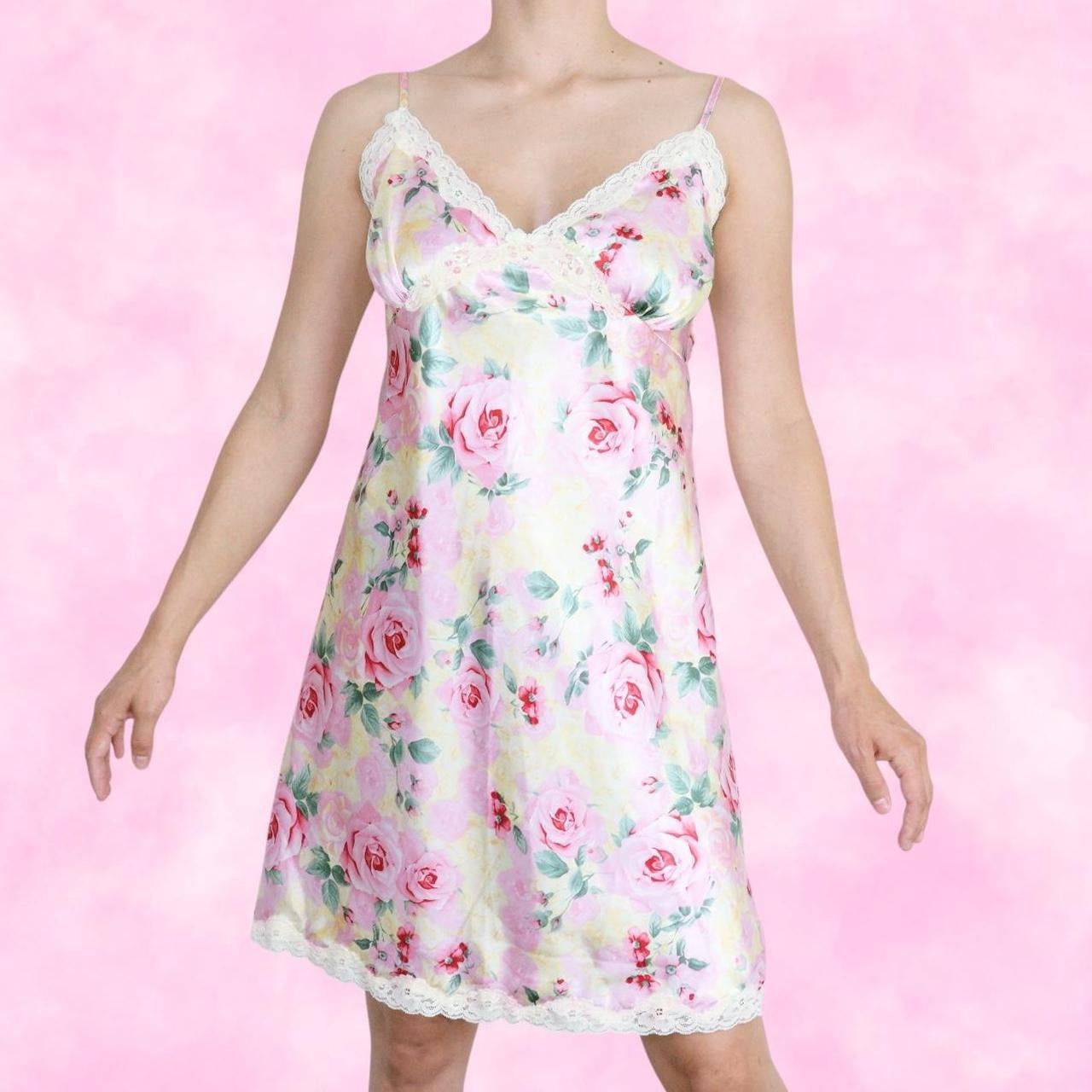 Pink Floral Slip Dress