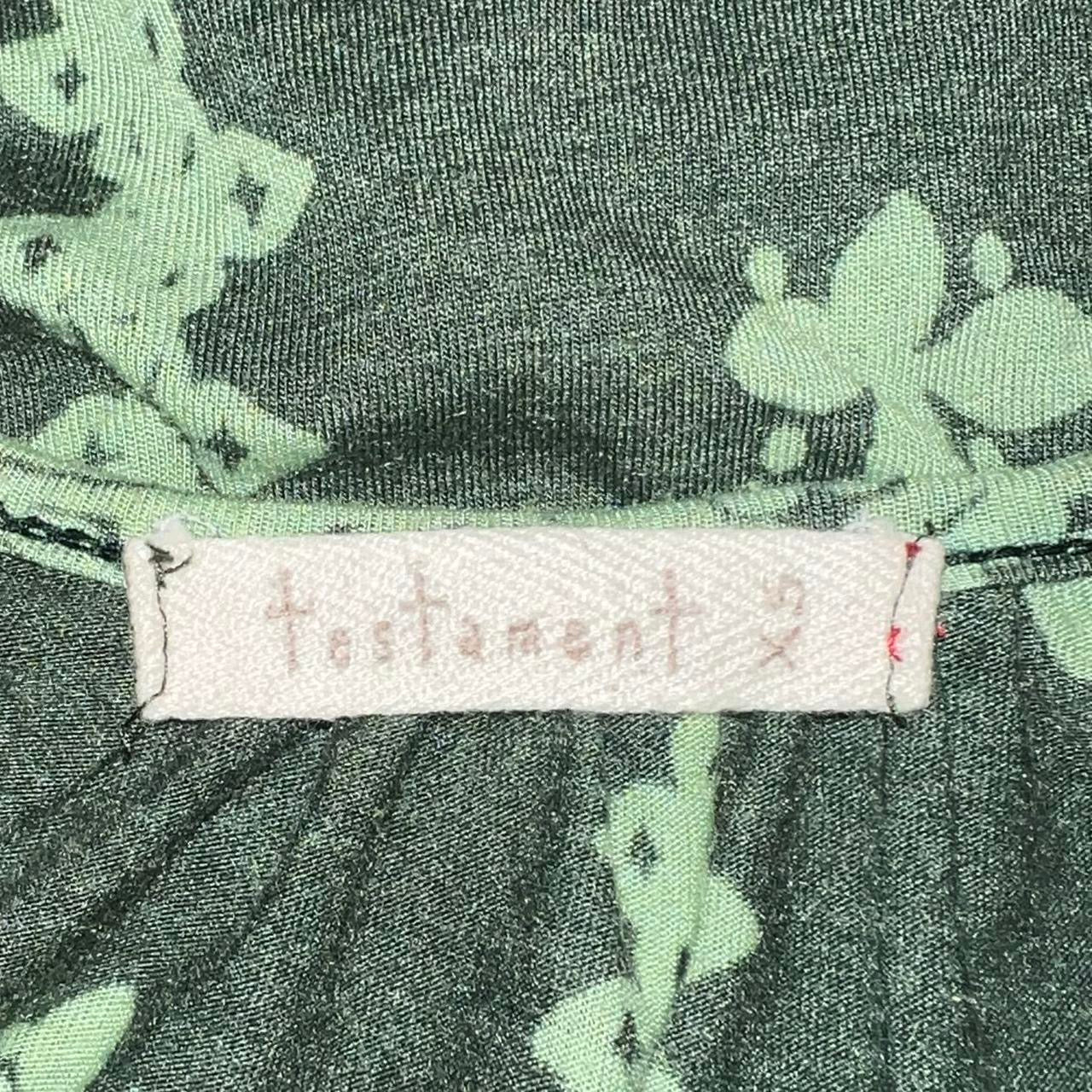 Green Boho Long Belle Sleeve Top