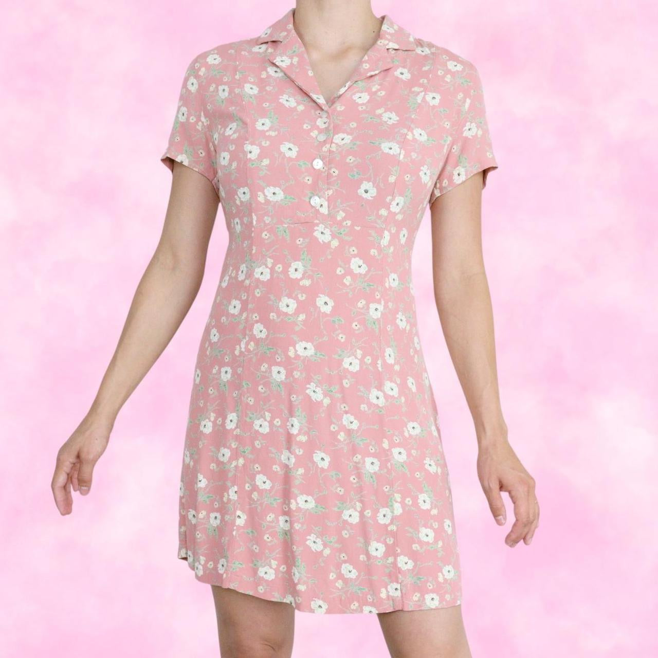 Peachy Floral Babydoll Dress