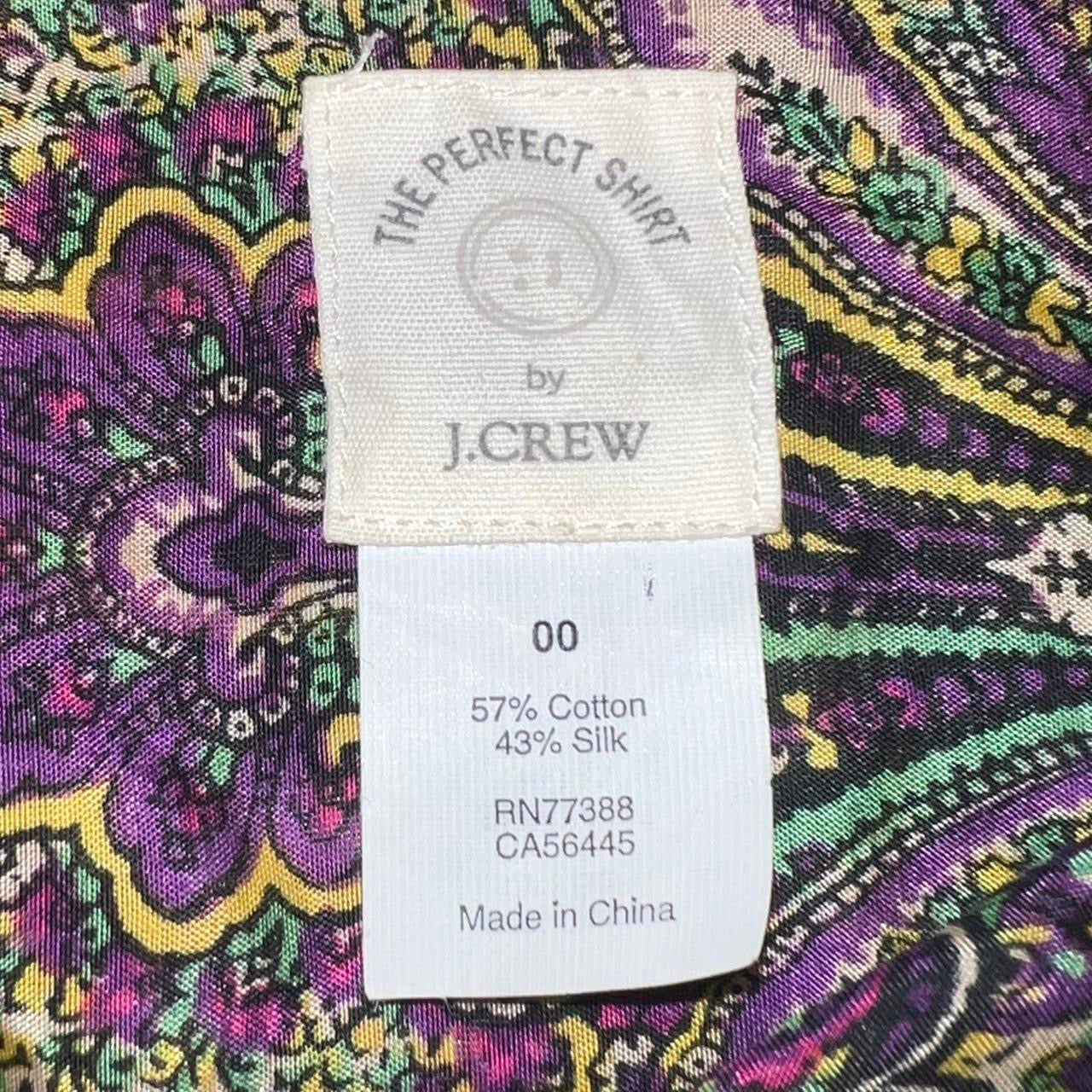 Purple Paisley Button Down Long Sleeve Top