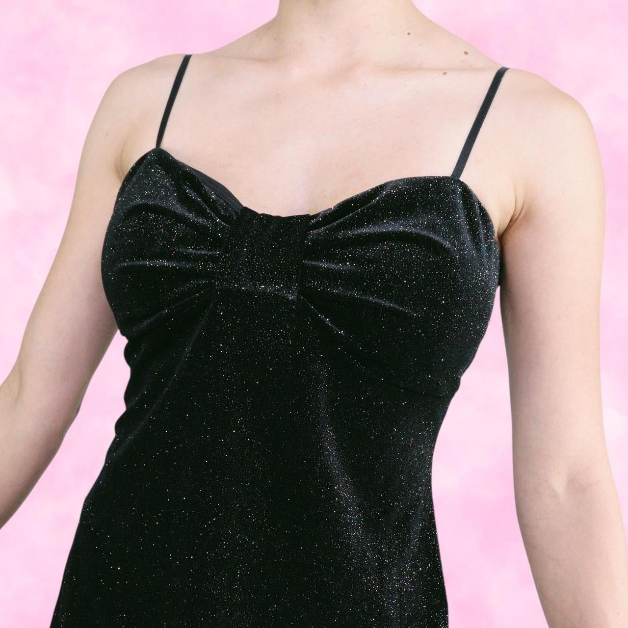 Black Sparkly Body-Con Mini Dress