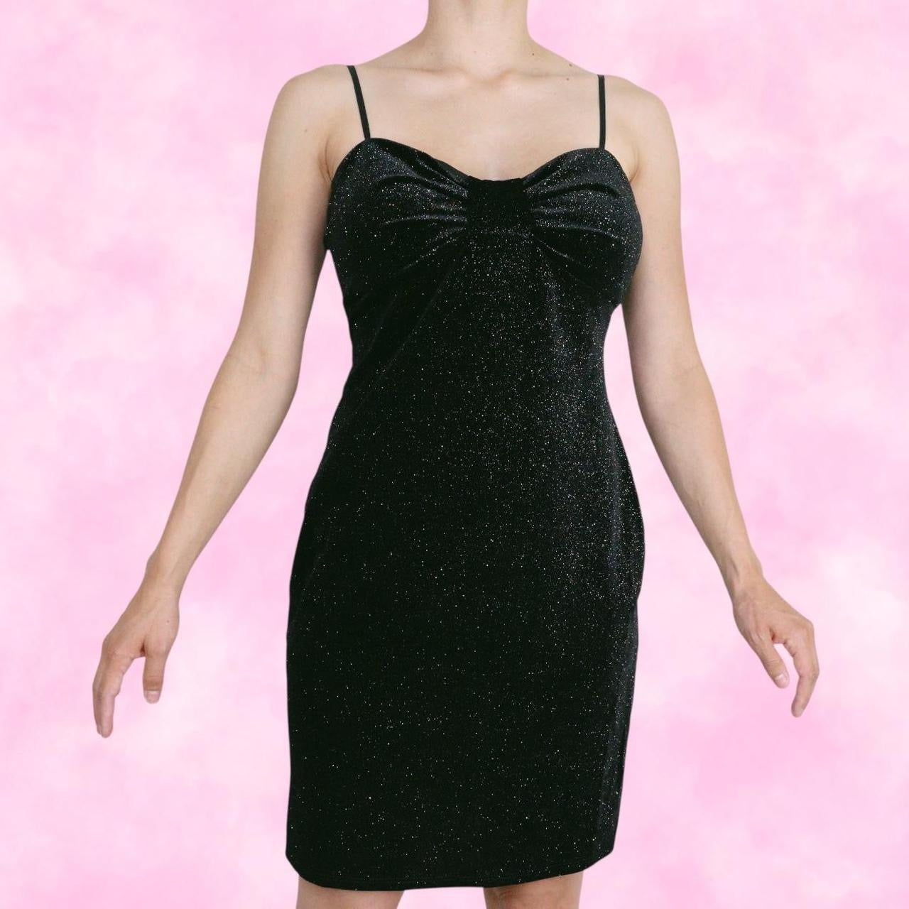 Black Sparkly Body-Con Mini Dress
