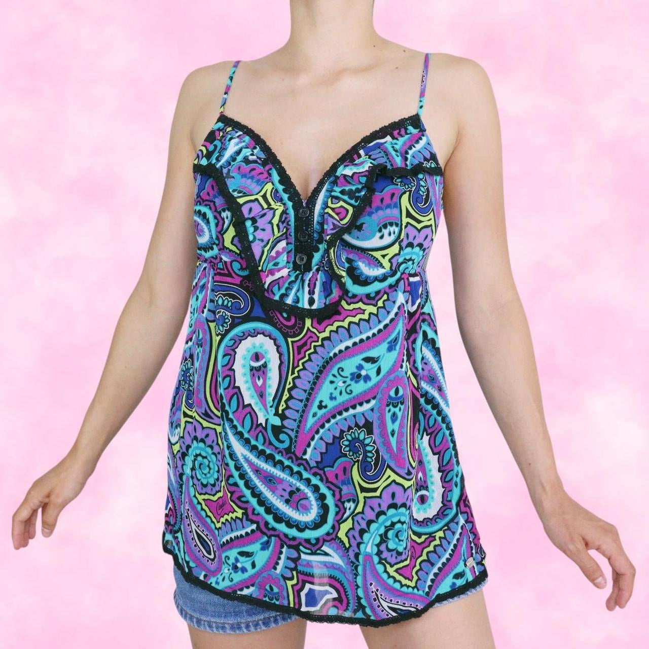 Colorful Paisley Cami Top
