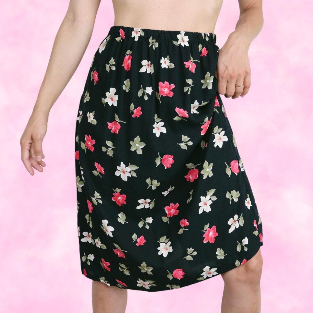 Ditzy Floral Midi Skirt
