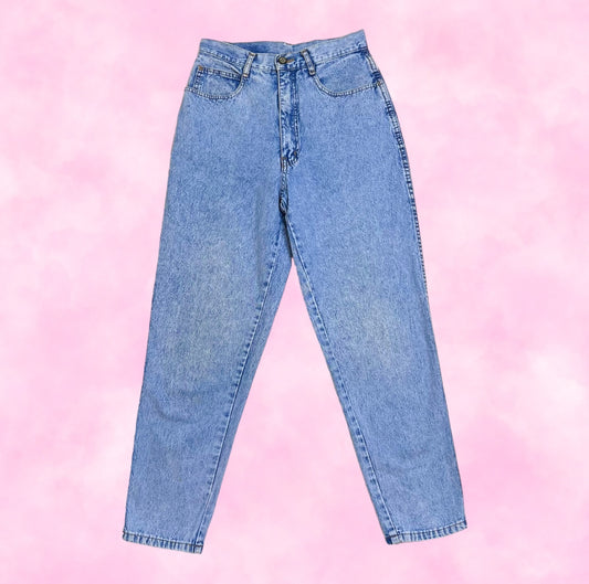 Light Acid Wash High Waisted Mom Jeans