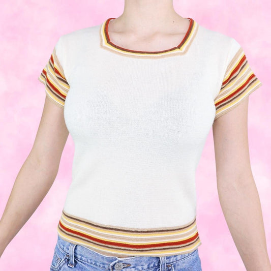 Knit Striped Baby Tee