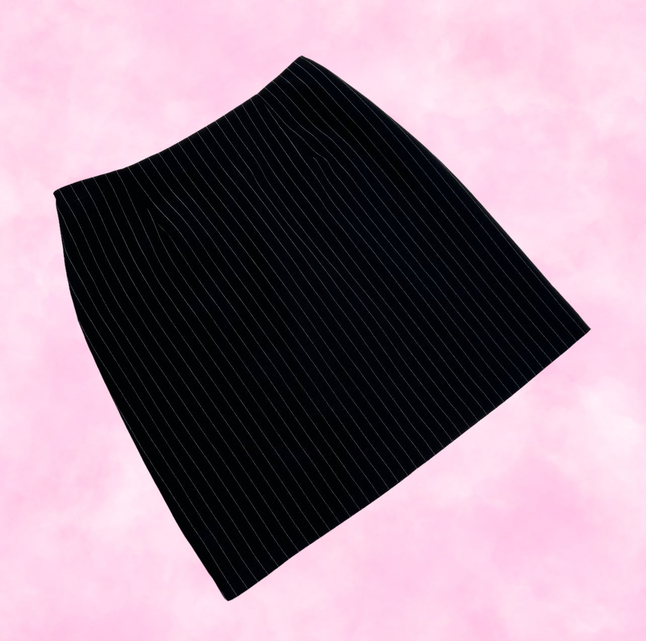 Midnight Goth Pin Striped A-Line Skirt