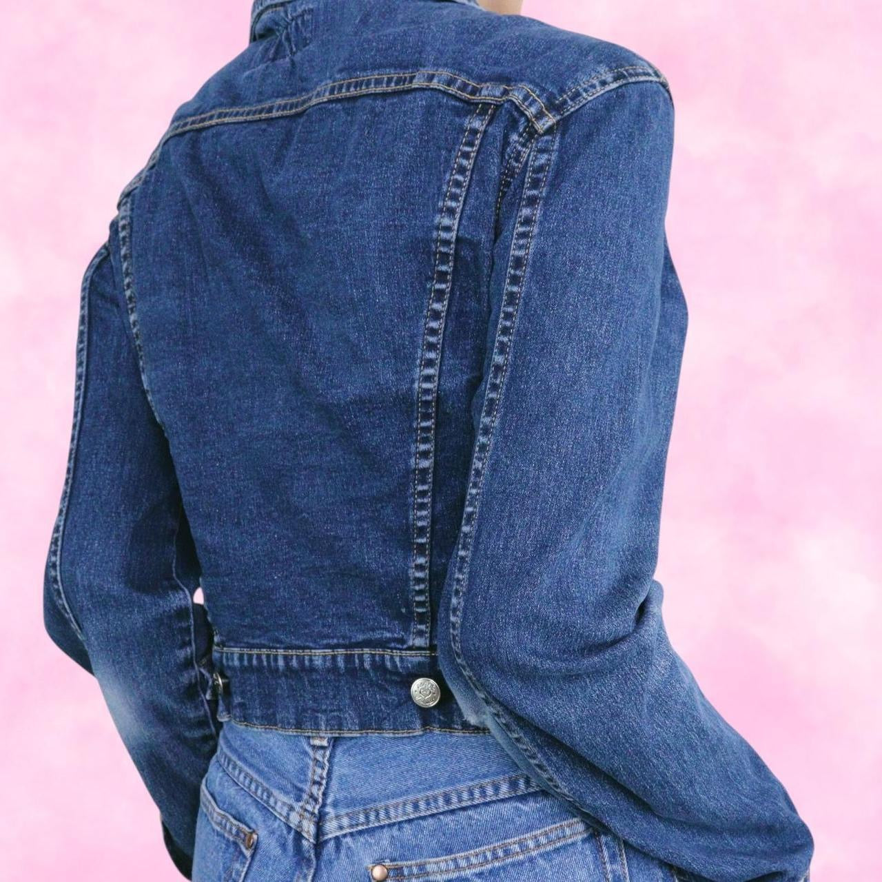 Dark Wash Square Cut Denim Jacket