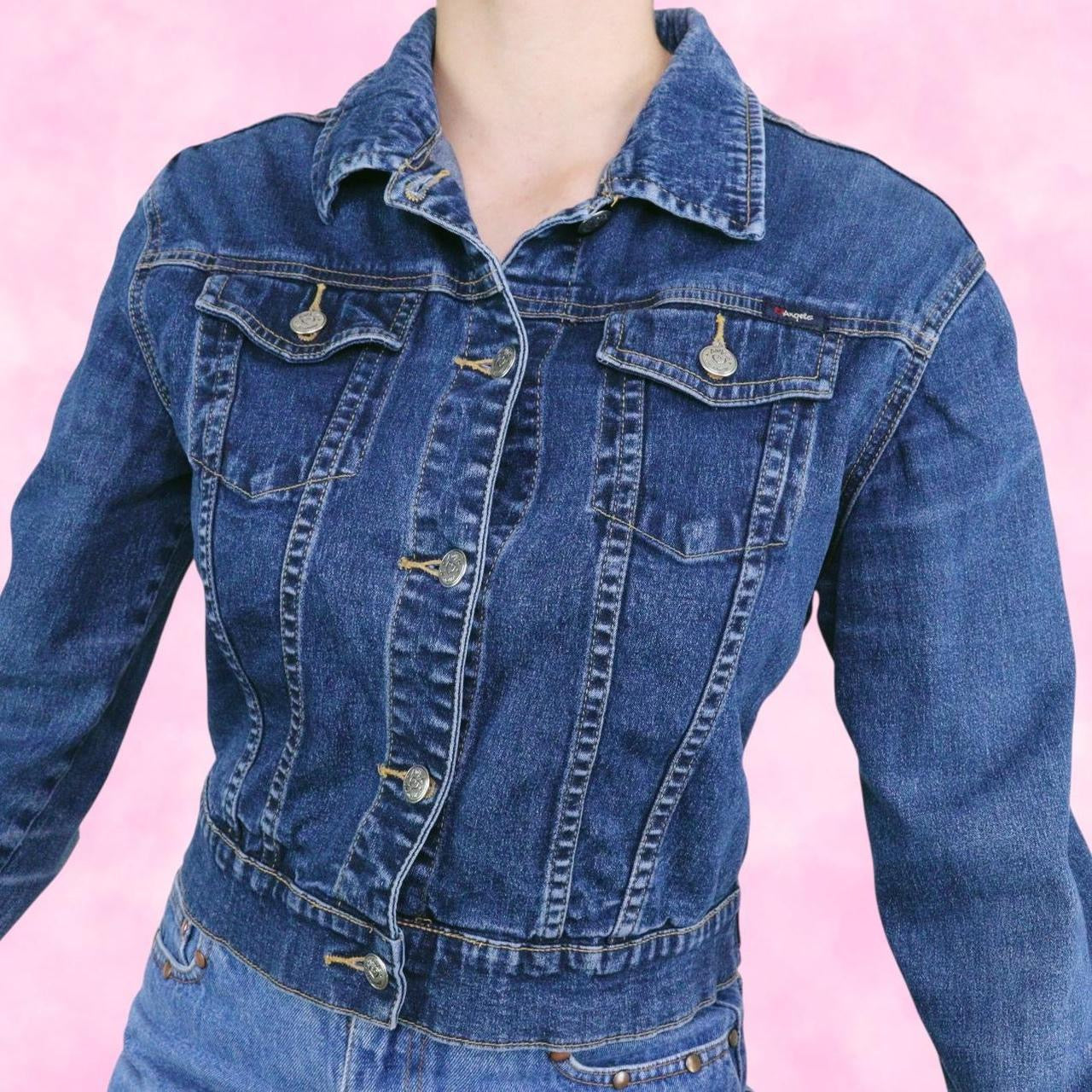 Dark Wash Square Cut Denim Jacket