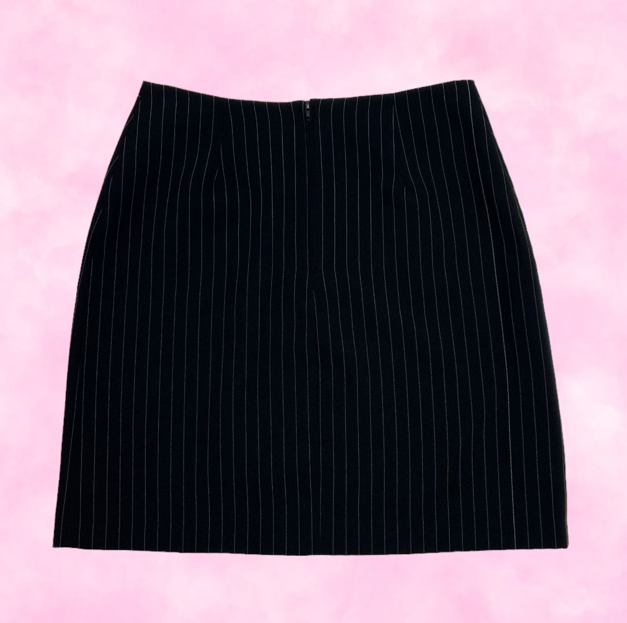 Midnight Goth Pin Striped A-Line Skirt