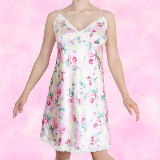 Pink Floral Slip Dress