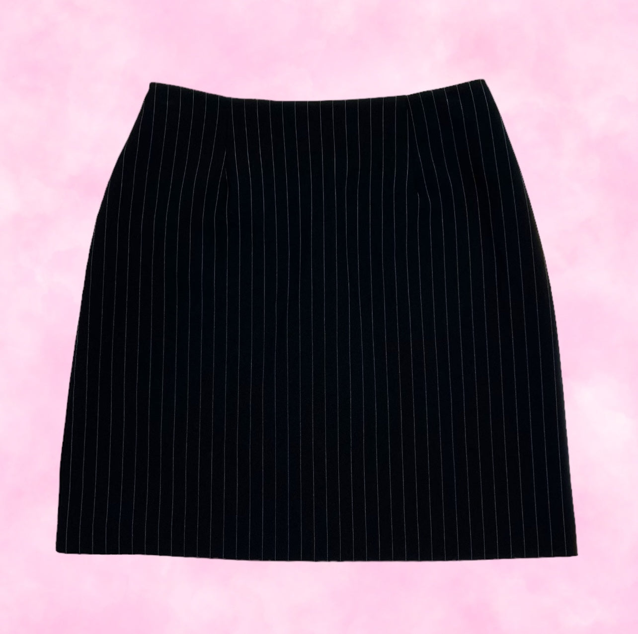 Midnight Goth Pin Striped A-Line Skirt