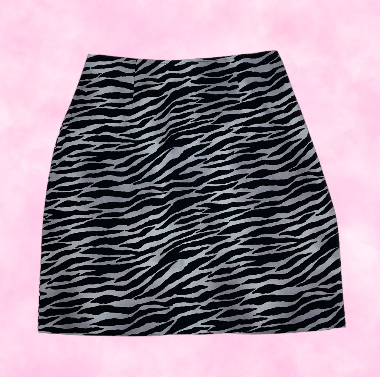 Zebra Print A-Line Skirt