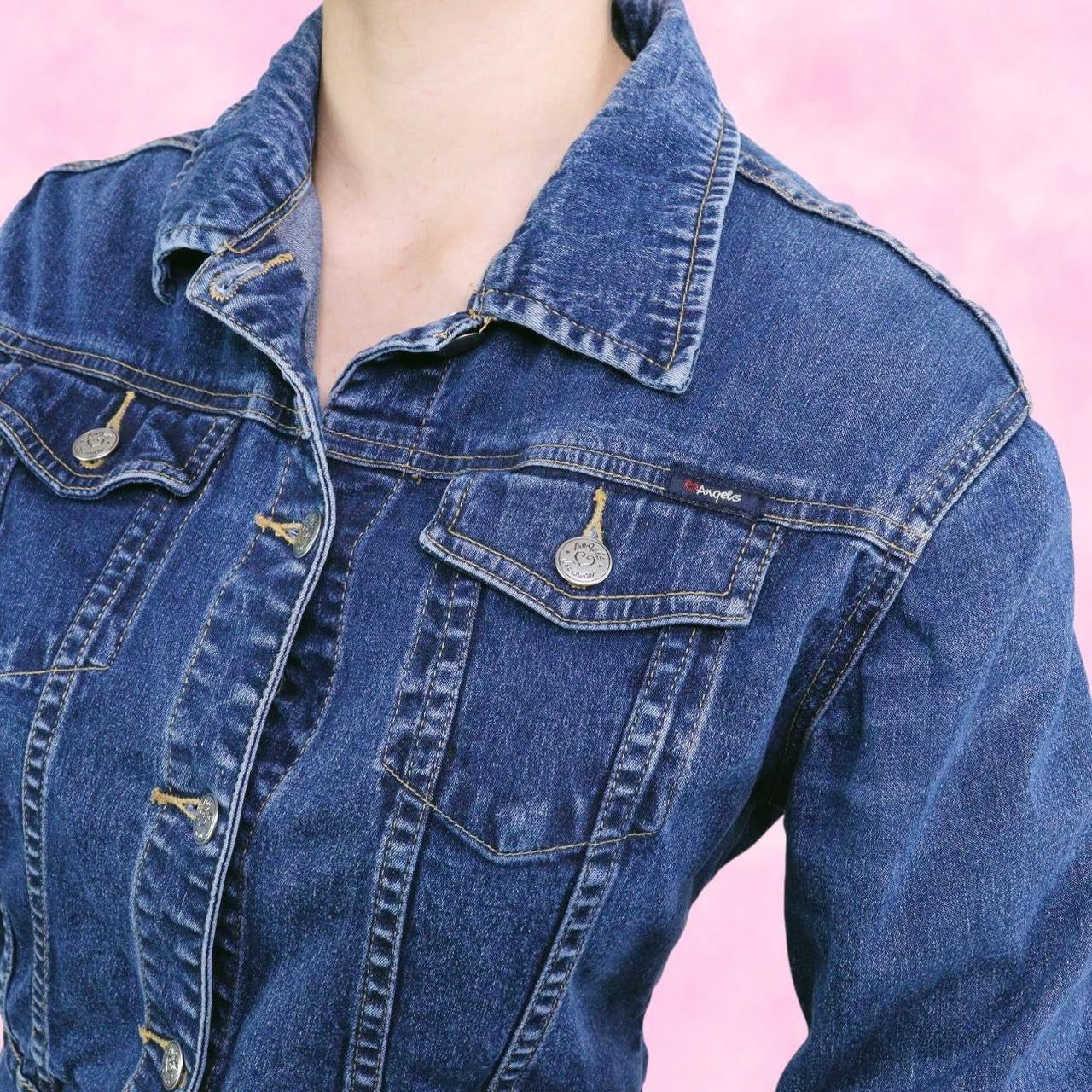Dark Wash Square Cut Denim Jacket