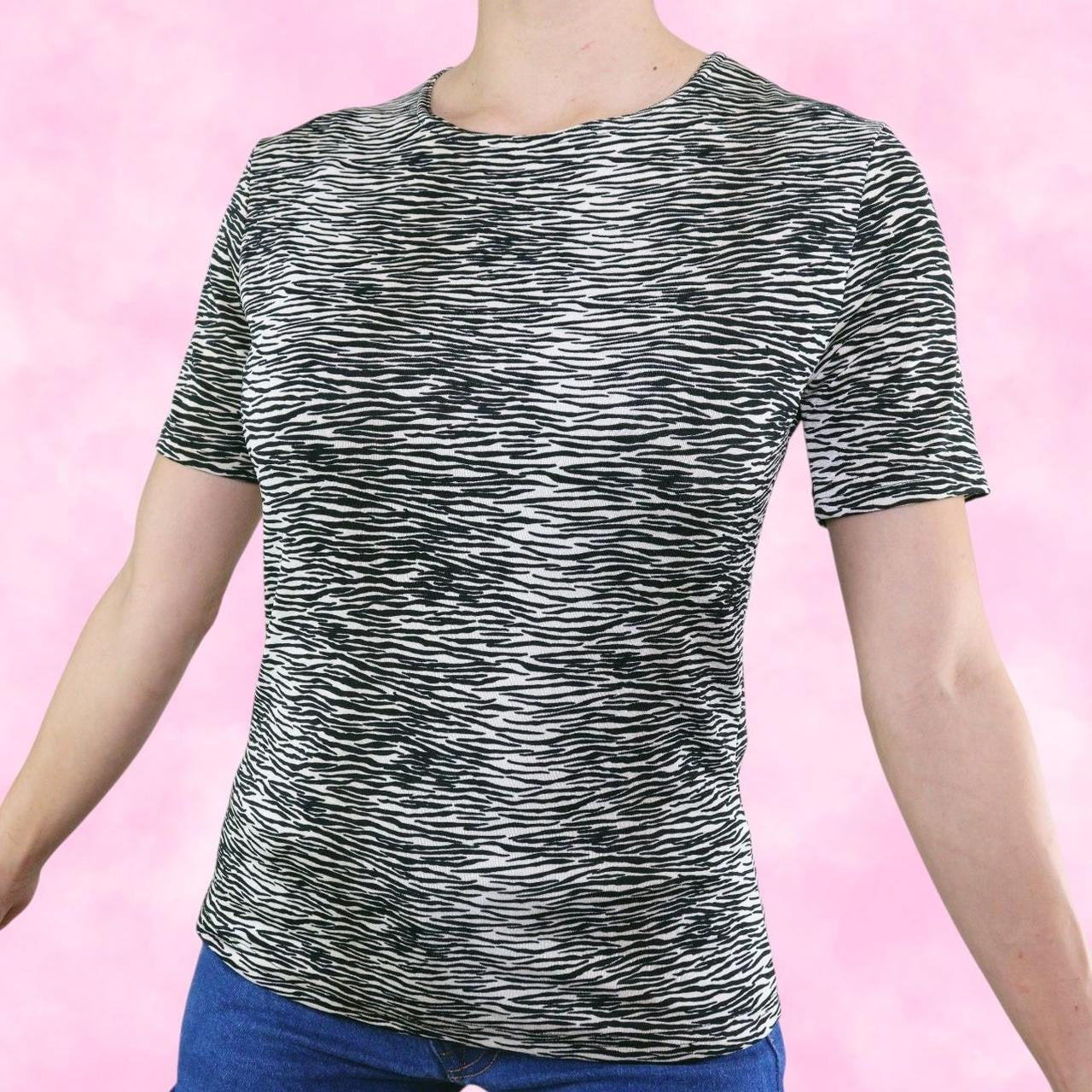 Zebra Print Slinky Tee