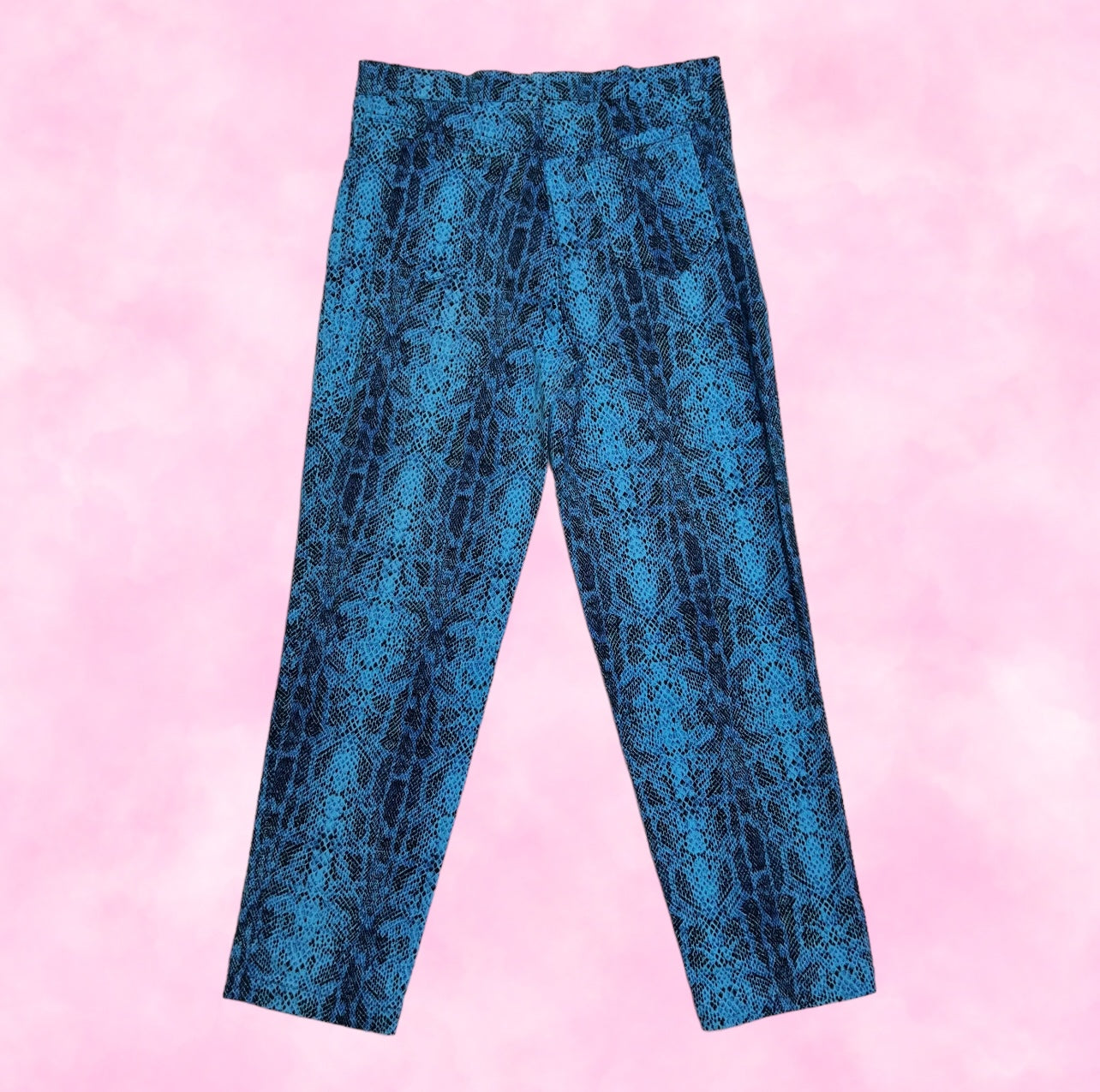 Aqua Reptile Print Pants