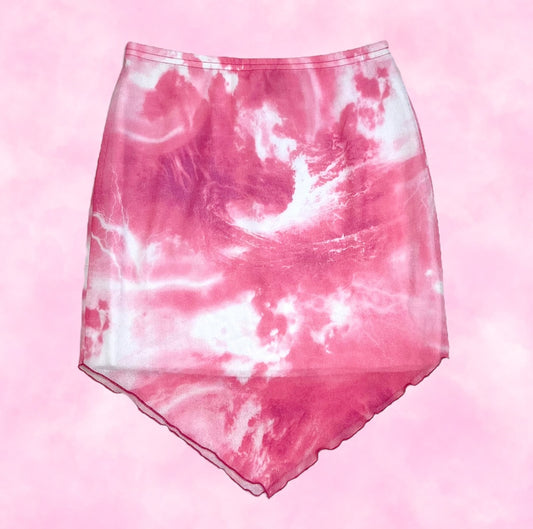 Tie Dye Bubblegum Bandana Style Midi Skirt