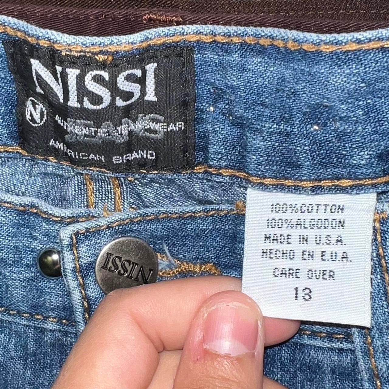 Studded Flare Jeans w/ High Slit Details