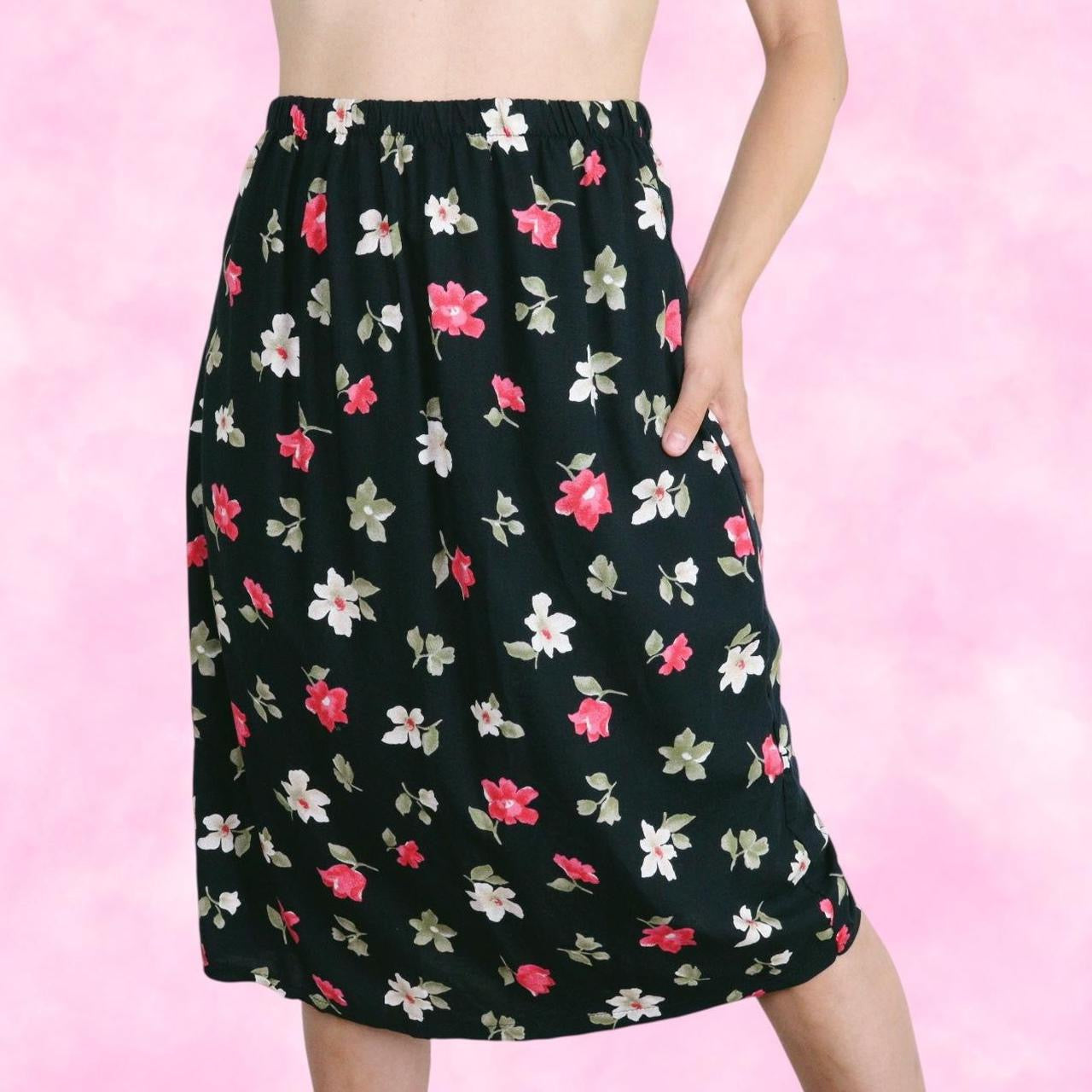 Ditzy Floral Midi Skirt
