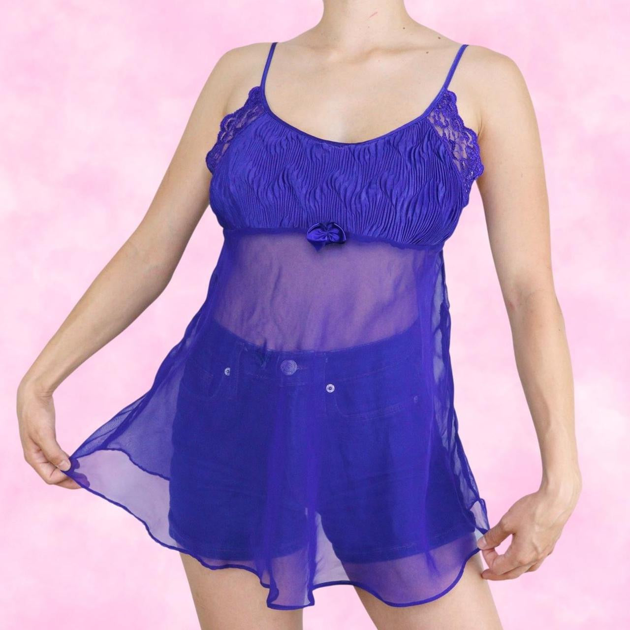Indigo Purple Sheer Slip Cami Top
