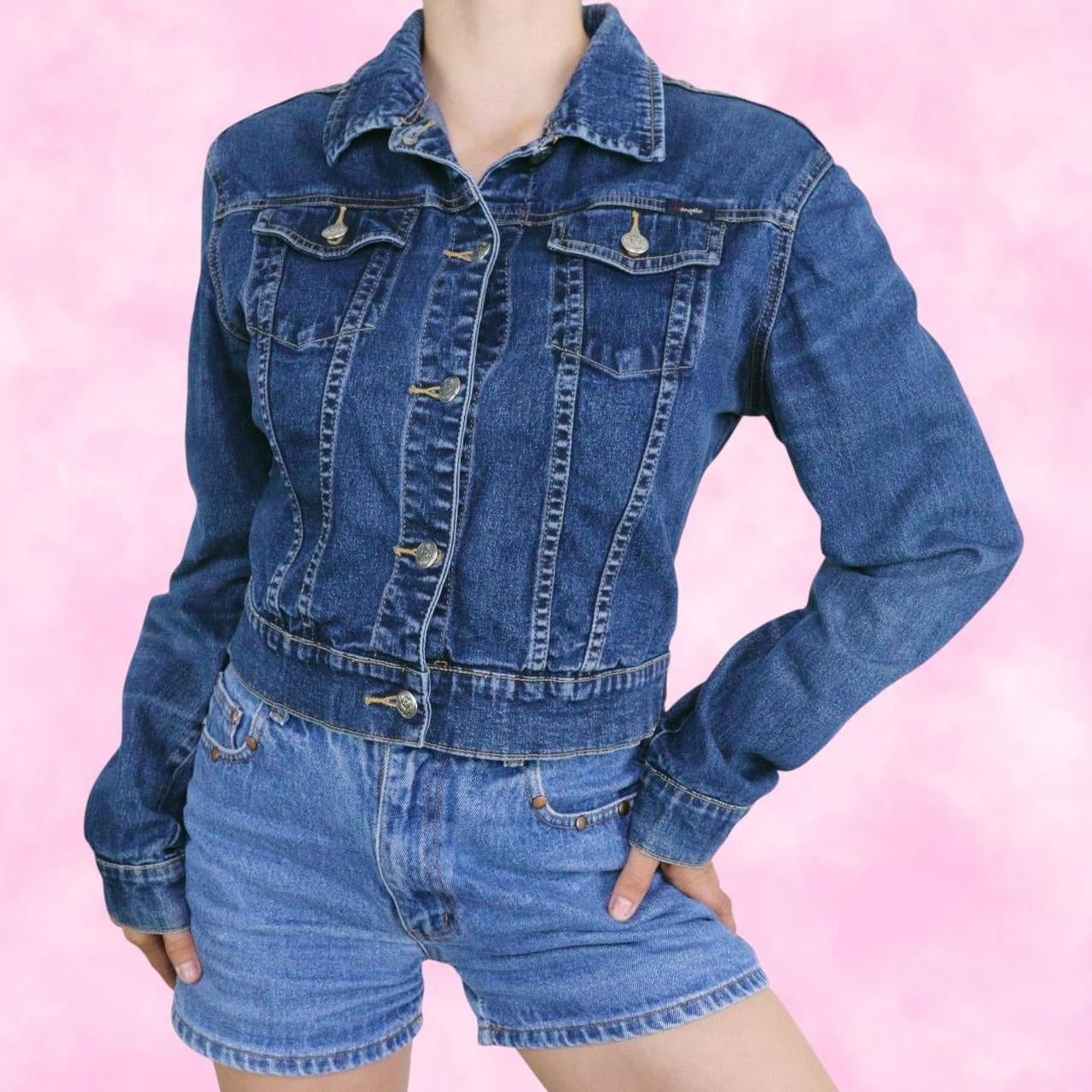 Dark Wash Square Cut Denim Jacket