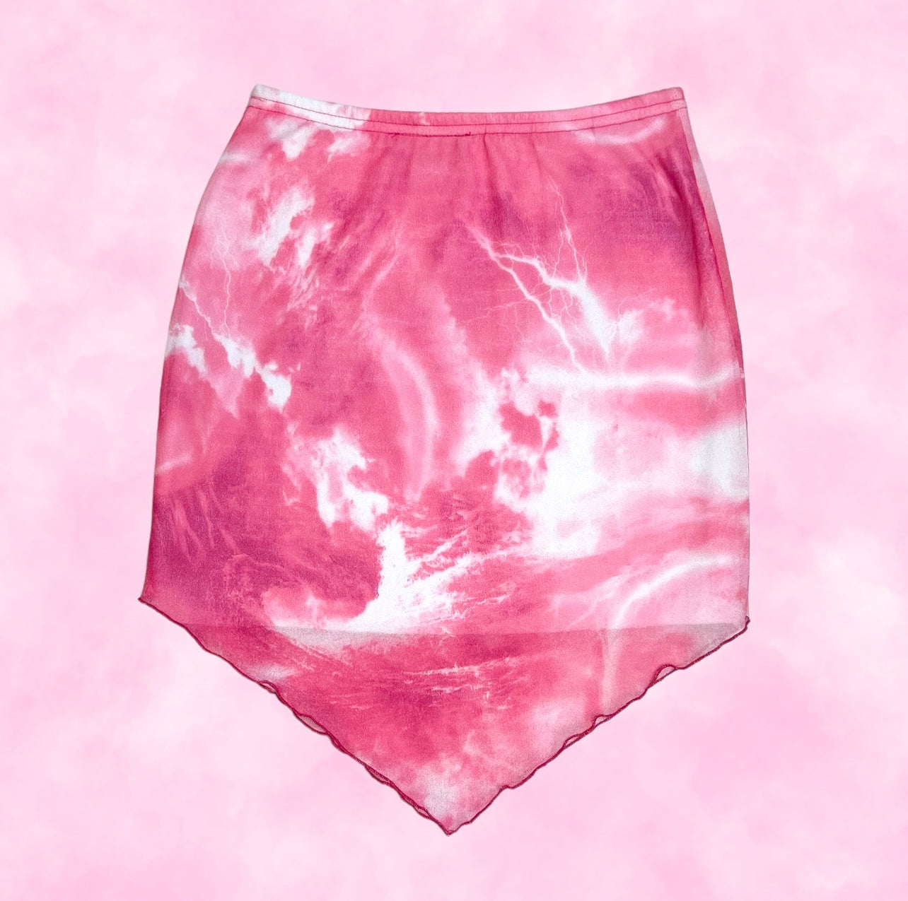 Tie Dye Bubblegum Bandana Style Midi Skirt