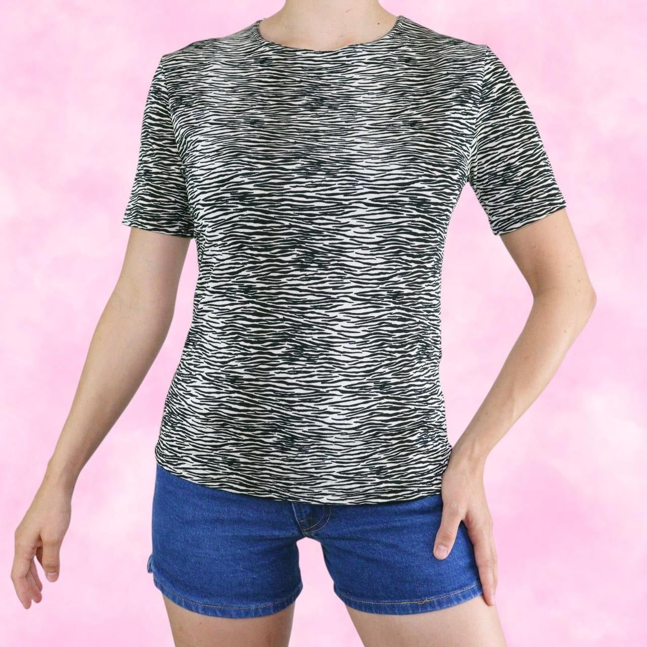 Zebra Print Slinky Tee