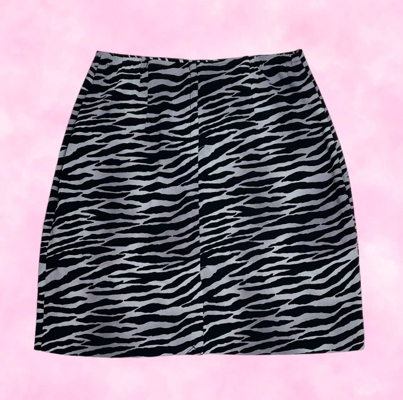 Zebra Print A-Line Skirt