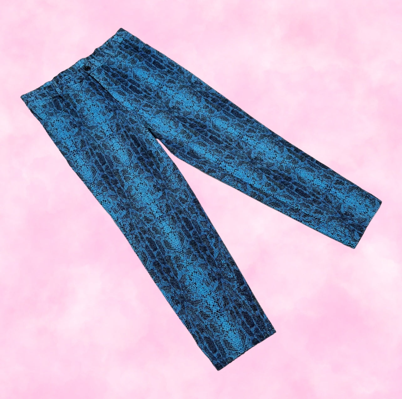 Aqua Reptile Print Pants