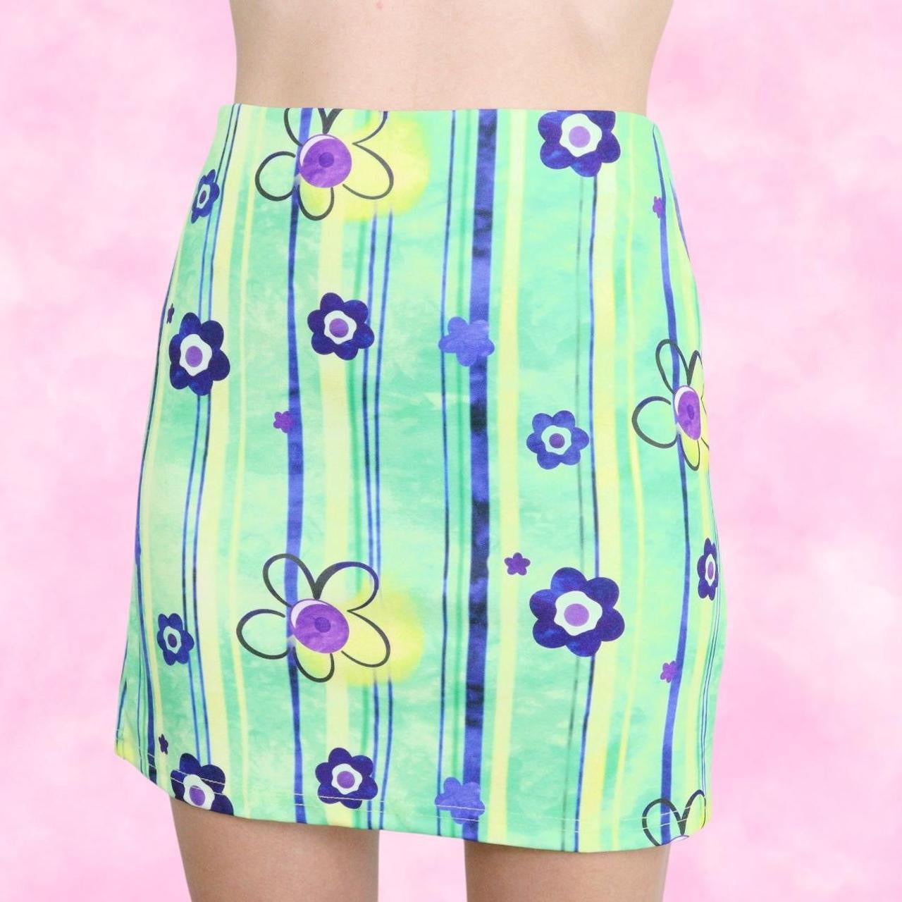 Groovy Green A-Line Skirt