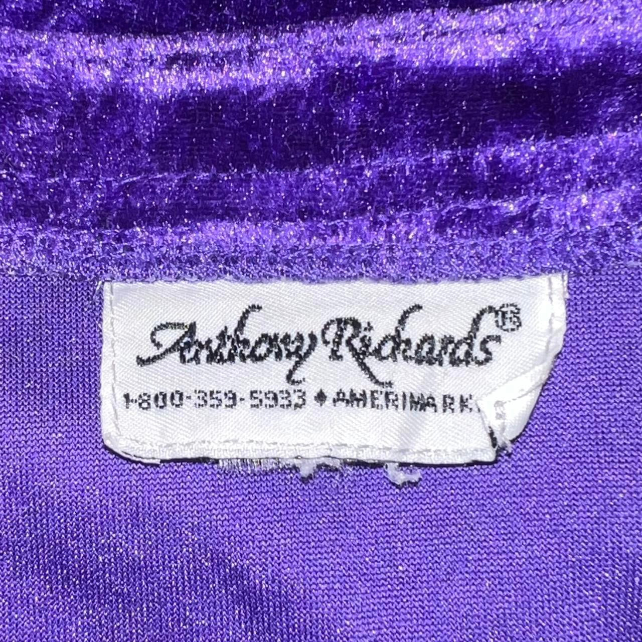 Purple Crushed Velvet Peasant Top