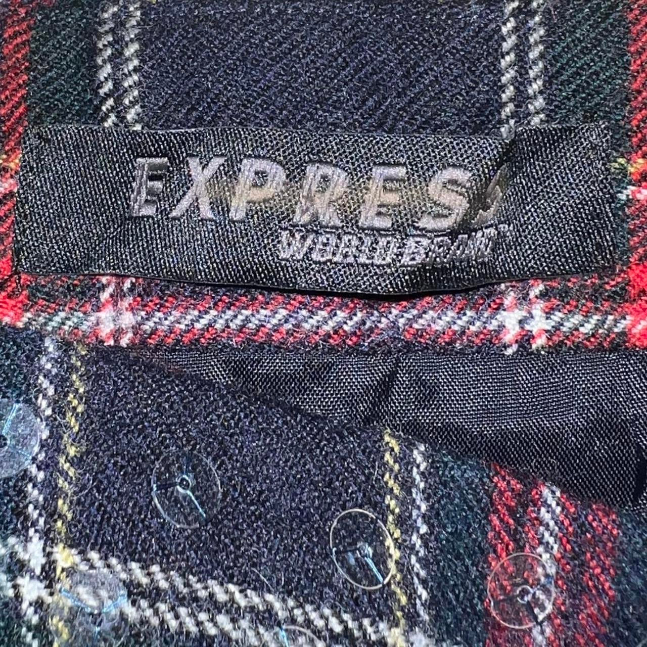 Plaid Sequined Mini Skirt