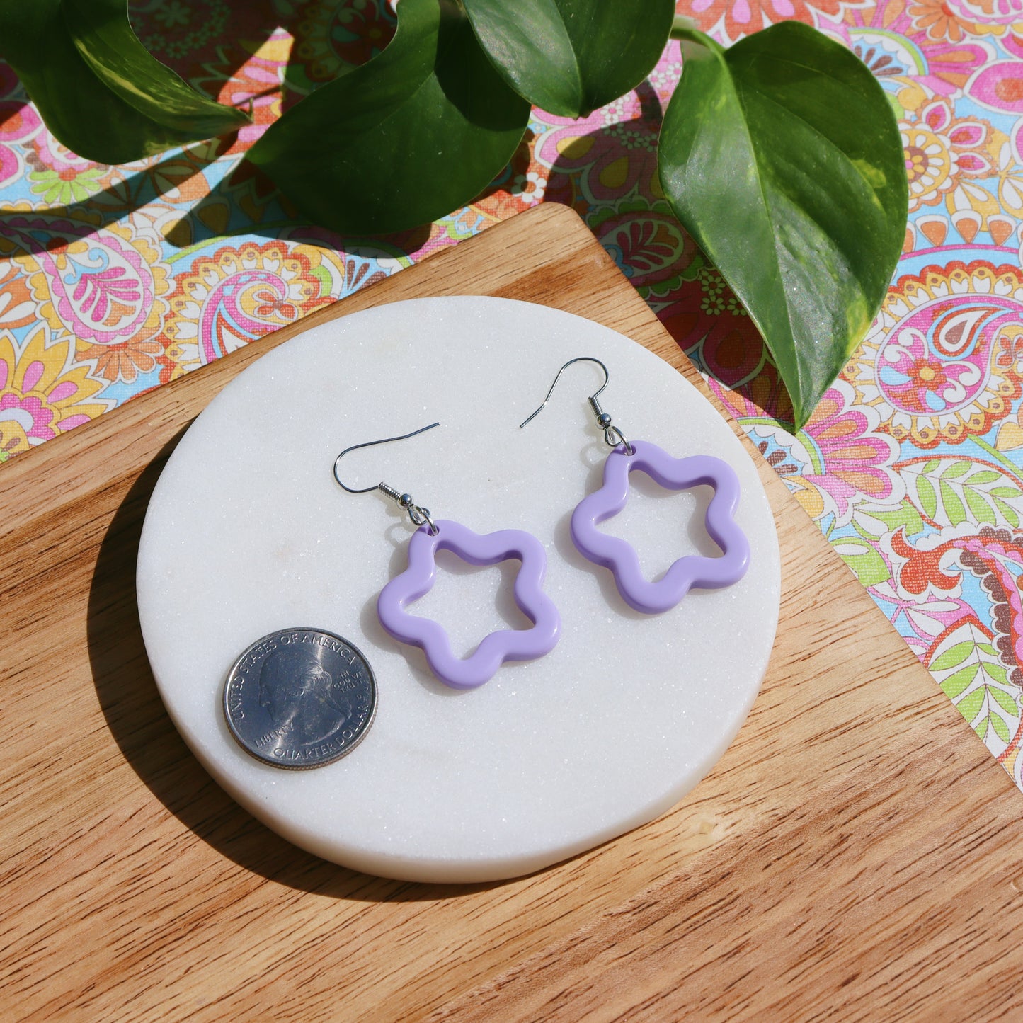 Groovy Star Dangly Earrings