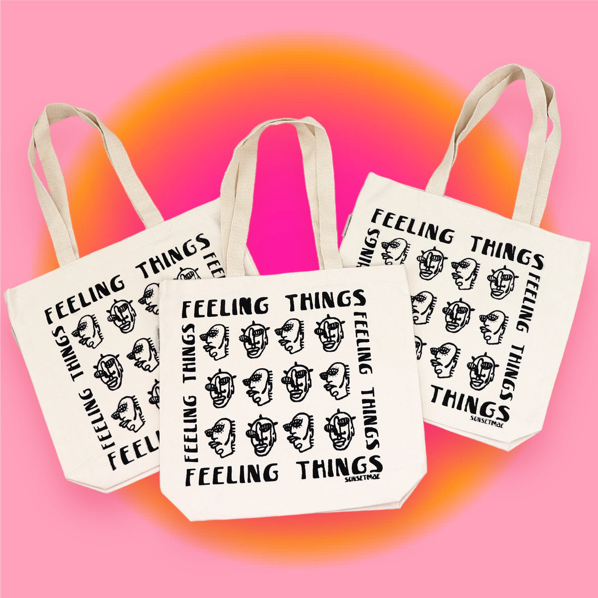 Custom Made "Feeling Things" Tote Bag