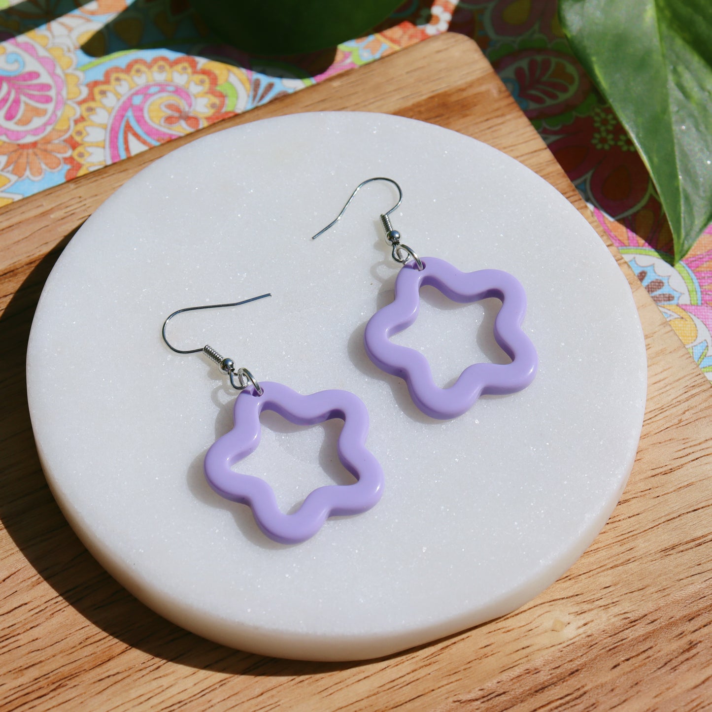 Groovy Star Dangly Earrings