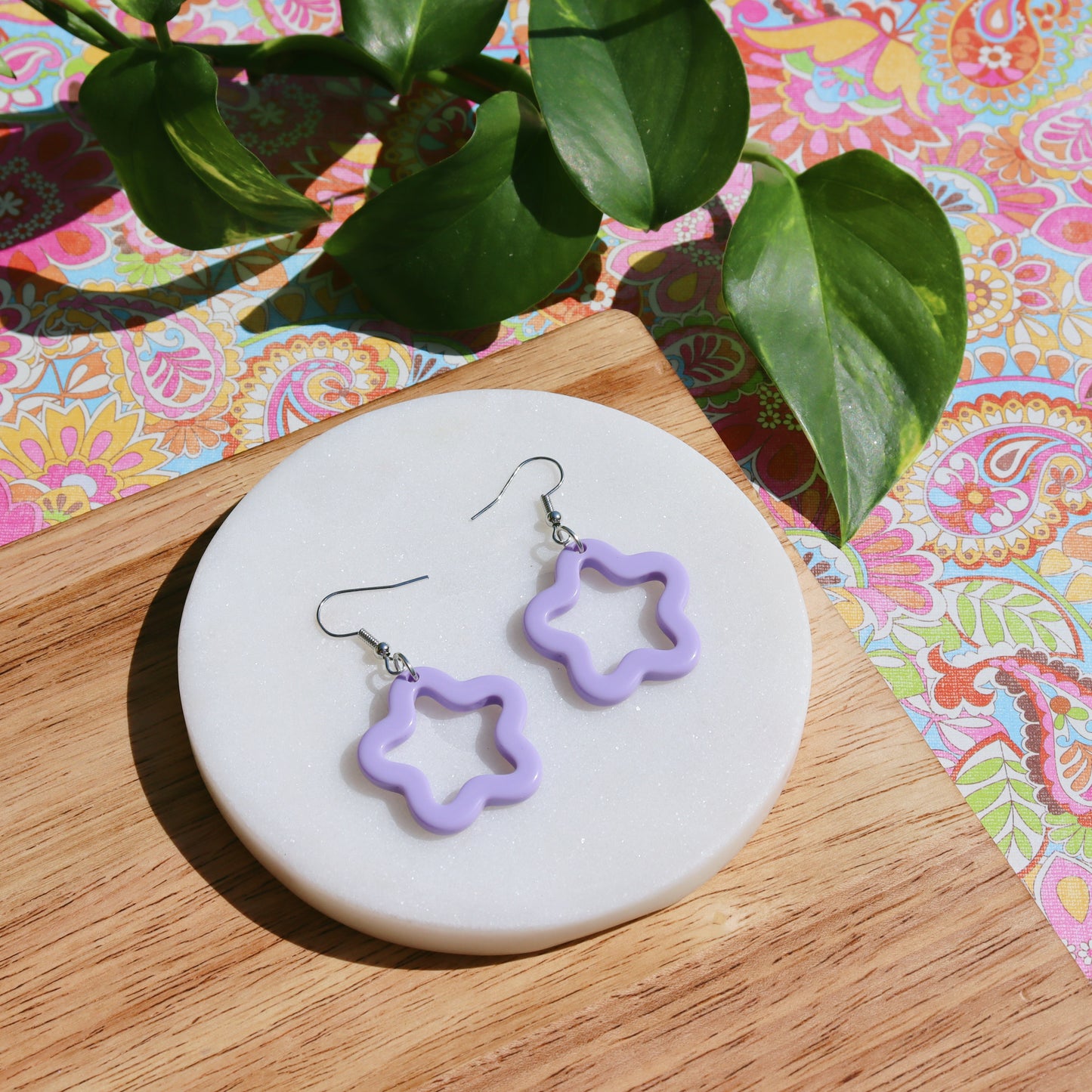 Groovy Star Dangly Earrings