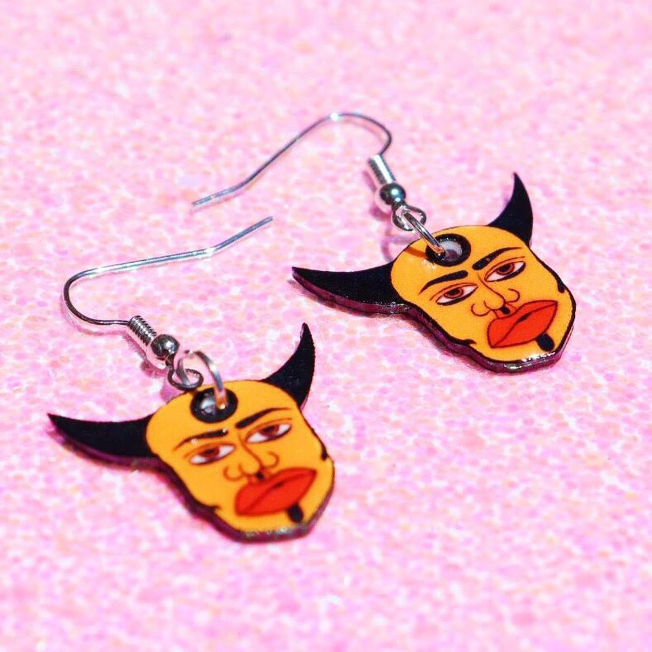 Bullseye Devil Earrings