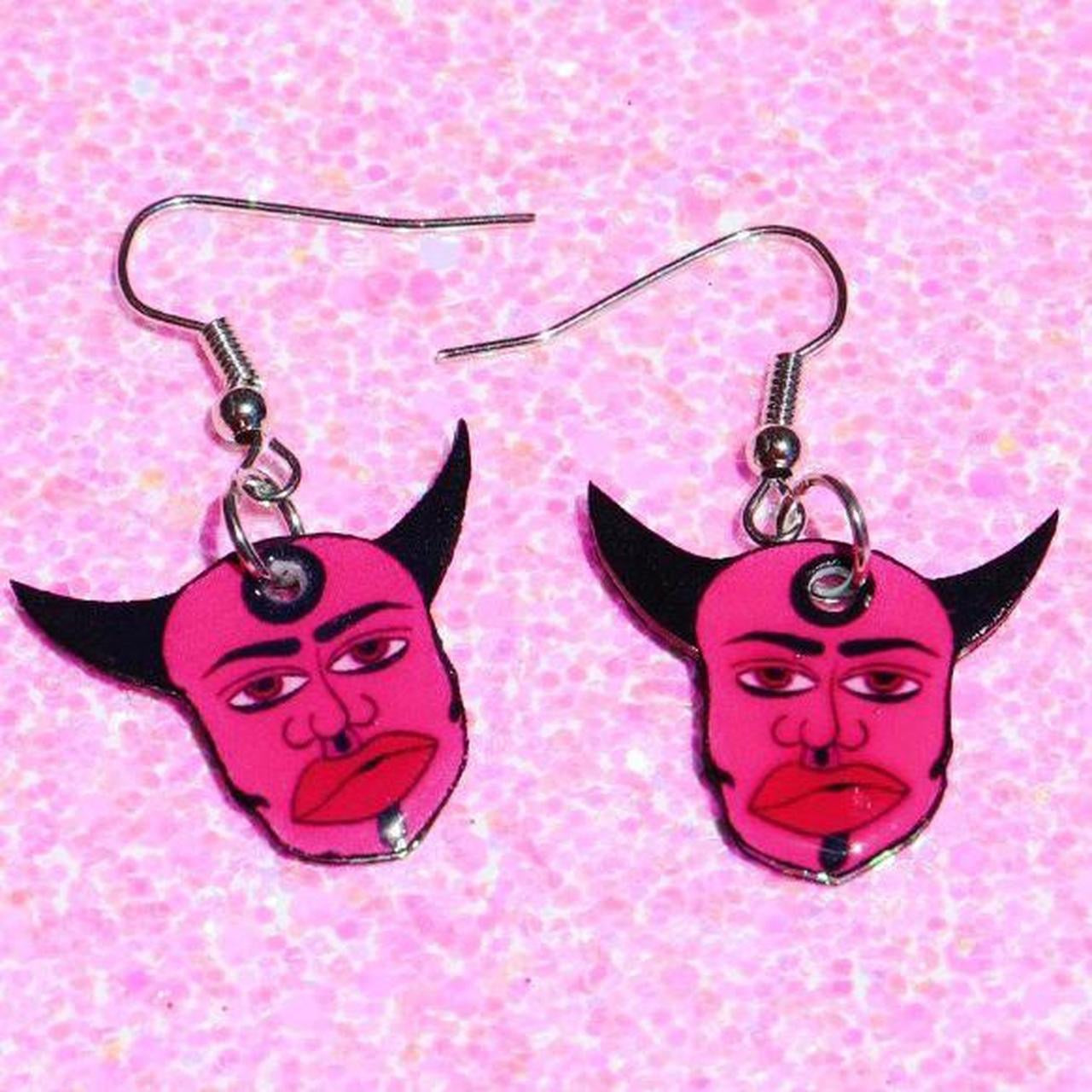 Bullseye Devil Earrings