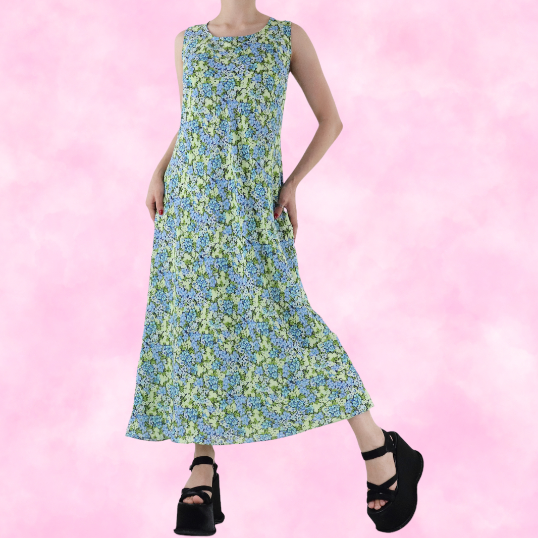 Sky & Sage Ditzy Floral Maxi Dress