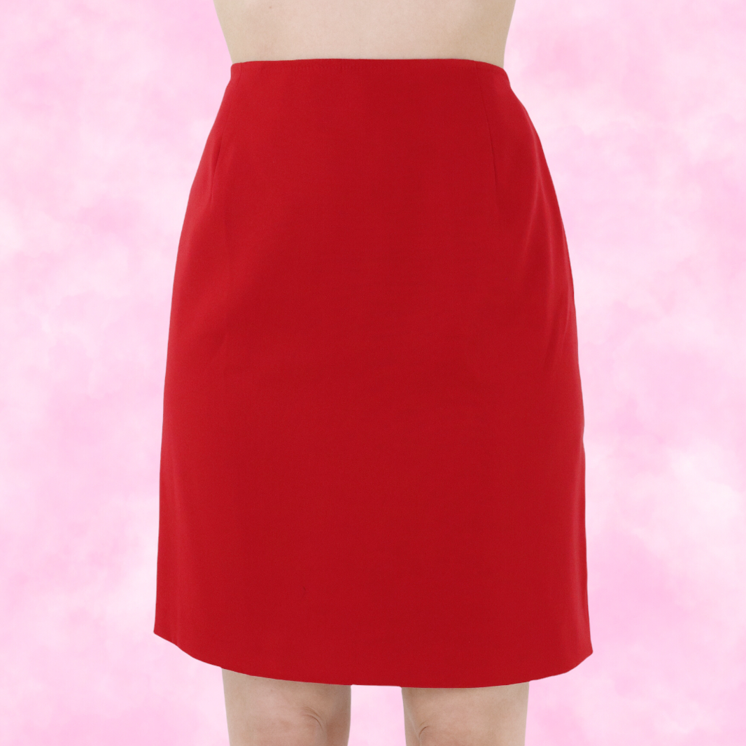 Cherry Red A-Line Skirt