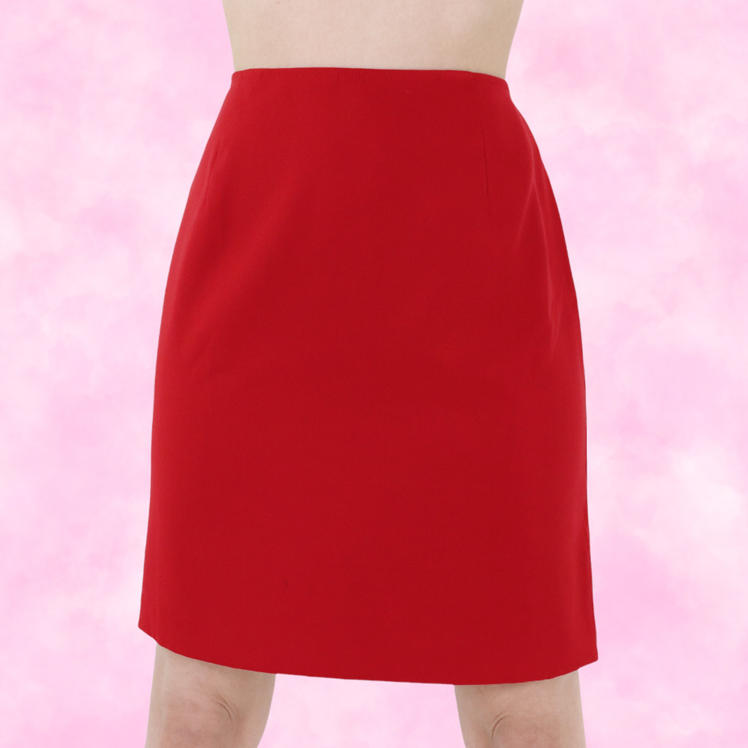 Cherry Red A-Line Skirt