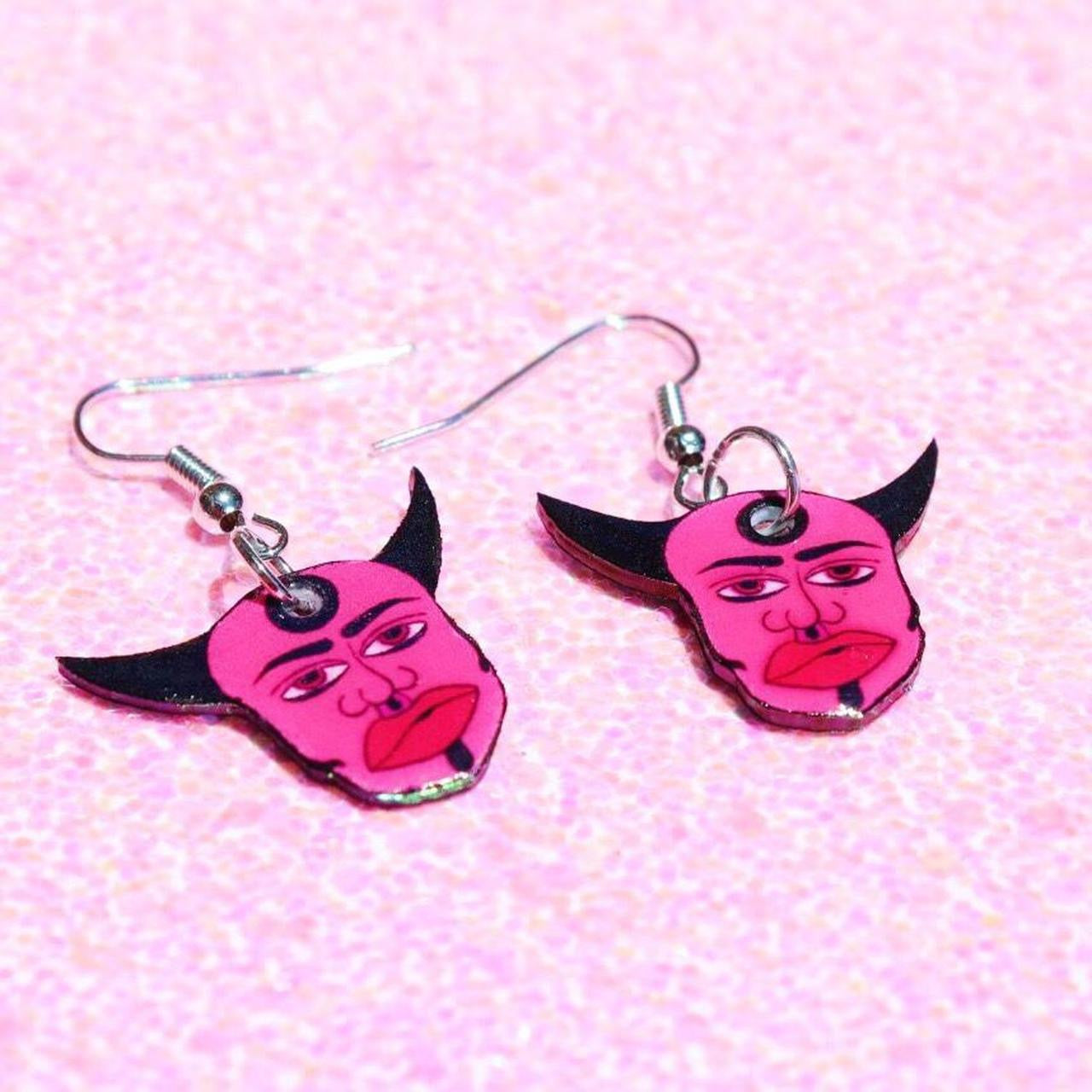 Bullseye Devil Earrings