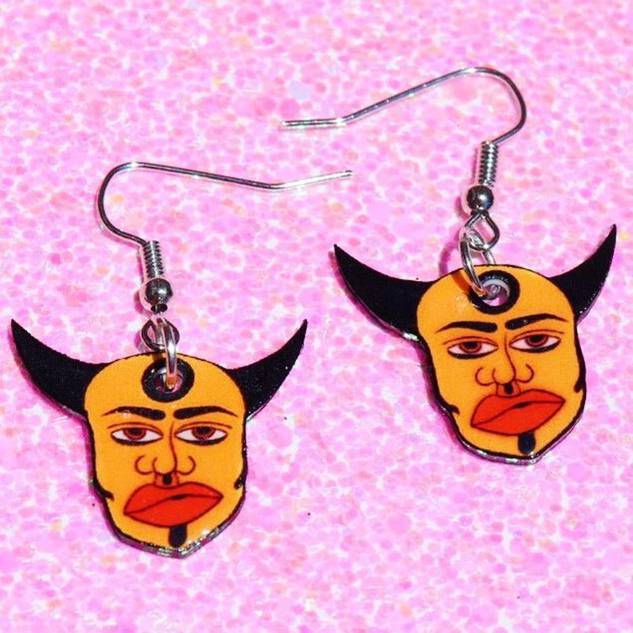 Bullseye Devil Earrings