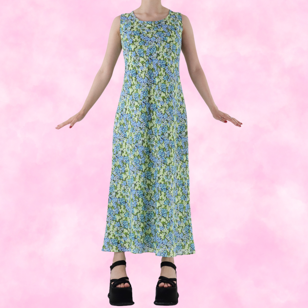 Sky & Sage Ditzy Floral Maxi Dress